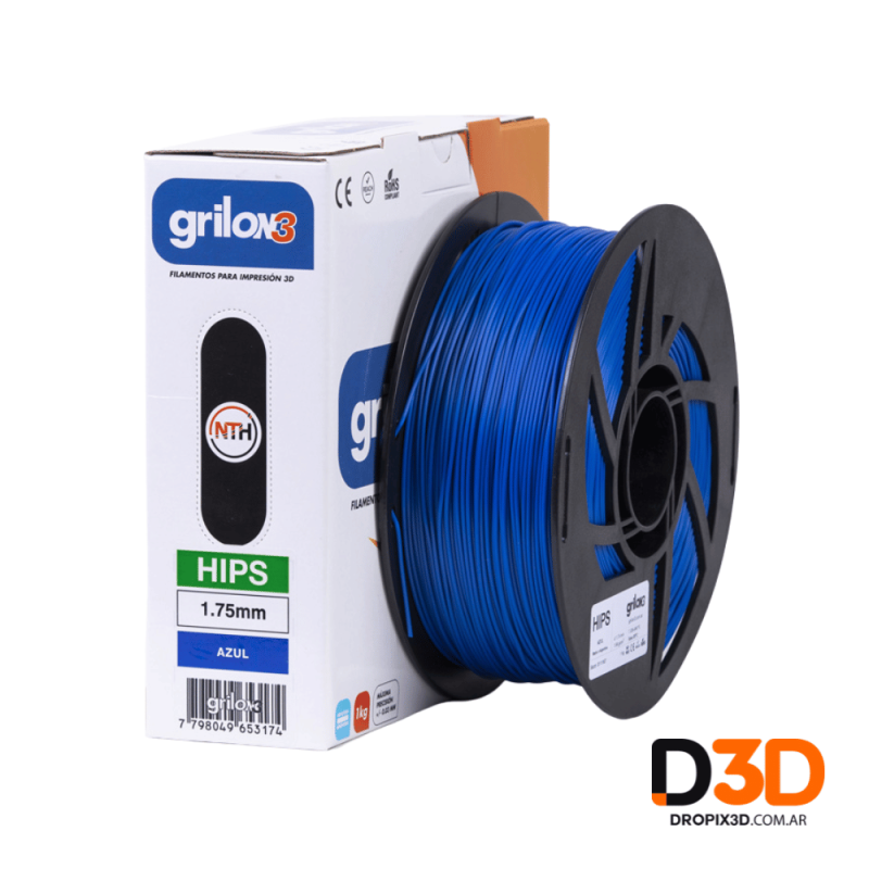 Filamento HIPS Grilon3 1kg Argentina | Soporte Soluble | DroPix 3D