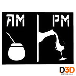 Cuadro AM PM 20cm